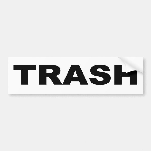 AUTOCOLLANT DE VOITURE DÉCHETS (Devant)