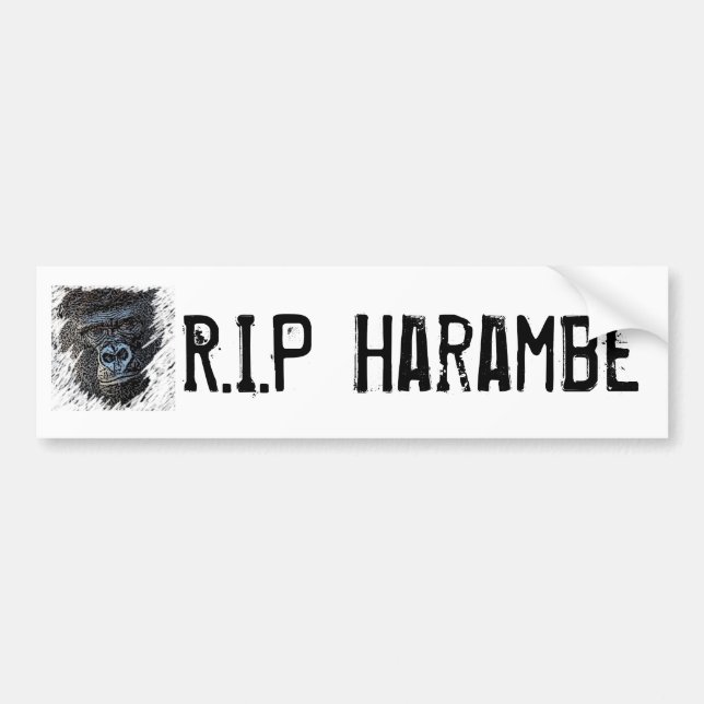 Autocollant De Voiture DÉCHIRURE Harambe (Devant)
