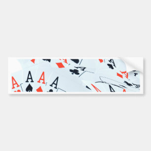 Autocollant De Voiture "Deck of Destiny : Layered Aces in a Poker Shuffle