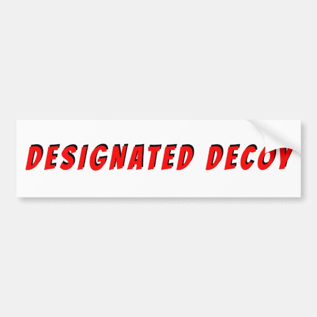 Autocollant De Voiture Décoie désignée (Devant)