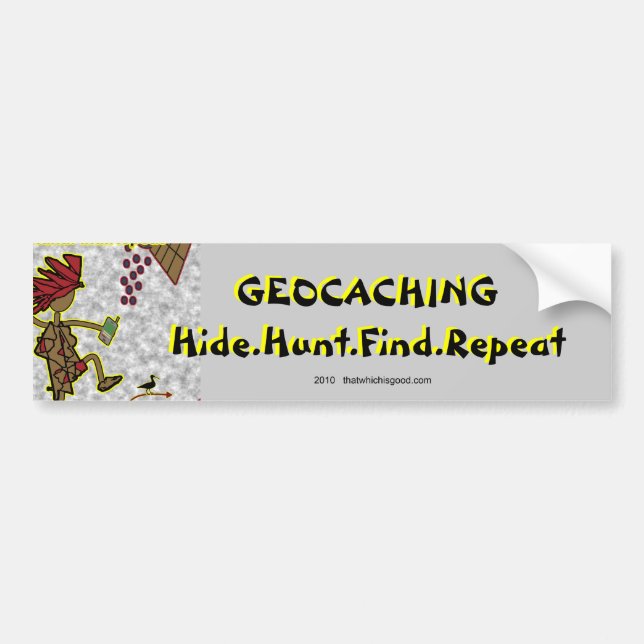 Autocollant De Voiture Découverte de chasse à peau de Geocachnig (Devant)