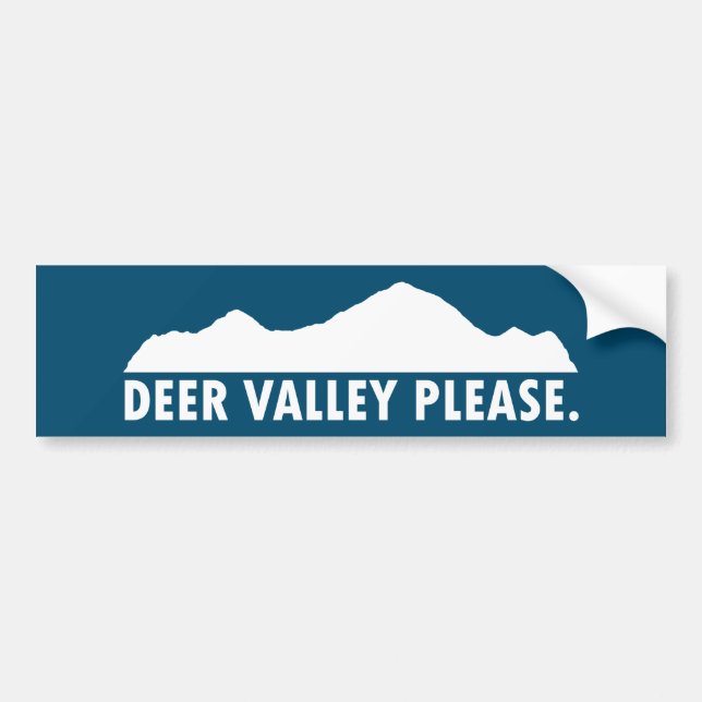 Autocollant De Voiture Deer Valley S'il vous plaît (Devant)