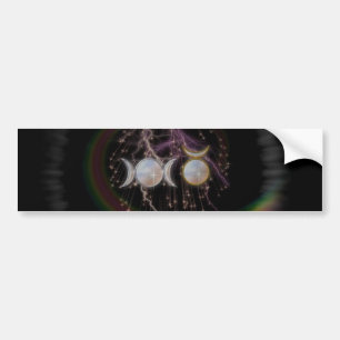 Autocollant De Voiture Déesse triple stupéfiante de Wiccan cosmique