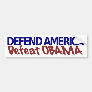Autocollant De Voiture Défendez l'Amérique, défaite Obama