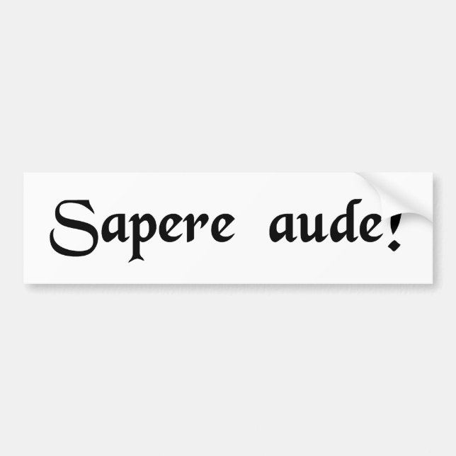 Autocollant De Voiture Défi à être sage ! (Devant)