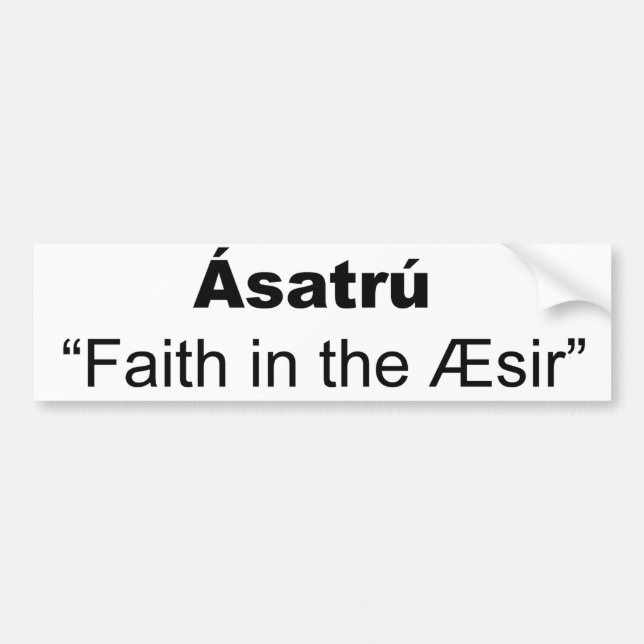 Autocollant De Voiture Définition d'Asatru (Devant)