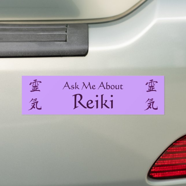 Autocollant De Voiture Demandez-moi à propos de Reiki Symbol Sticker Bump (En voiture)