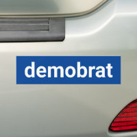 Demobrat drôle minimaliste texte démocrate bleu