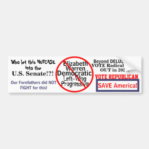 Autocollant De Voiture Démocrate Elizabeth Warren Modifier l'année