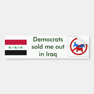 Autocollant De Voiture Démocrate m'ont vendu en Irak