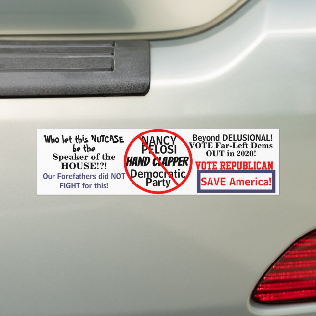 Autocollant De Voiture Démocrate Nancy Pelosi Éditer ANNÉE (En voiture)