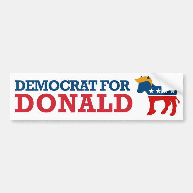 Autocollant De Voiture Démocrate pour Donald --.png (Devant)