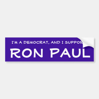 Autocollant De Voiture Démocrate pour Ron Paul