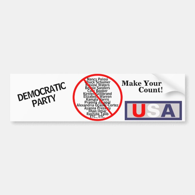 Autocollant De Voiture Démocrates aux États-Unis (Devant)