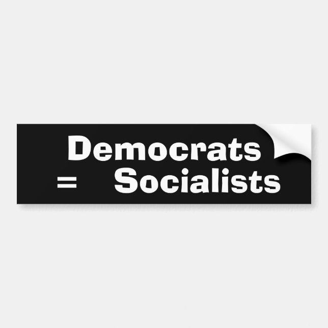 Autocollant De Voiture Démocrates = Socialistes (Devant)