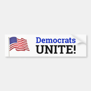 Autocollant De Voiture Democrates UNITE !