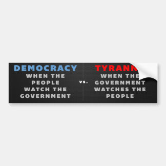 Autocollant De Voiture Démocratie contre tyrannie