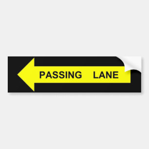 AUTOCOLLANT DE VOITURE DÉPASSEMENT DE LA RUELLE