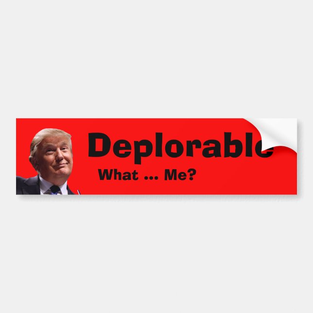 Autocollant De Voiture Déplorable Ce Sticker De Bumper (Devant)