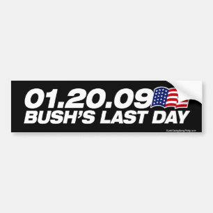 Autocollant De Voiture Dernier adhésif pour pare-chocs du jour de Bush