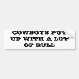 Autocollant De Voiture Des Cowboys avec beaucoup de Bull