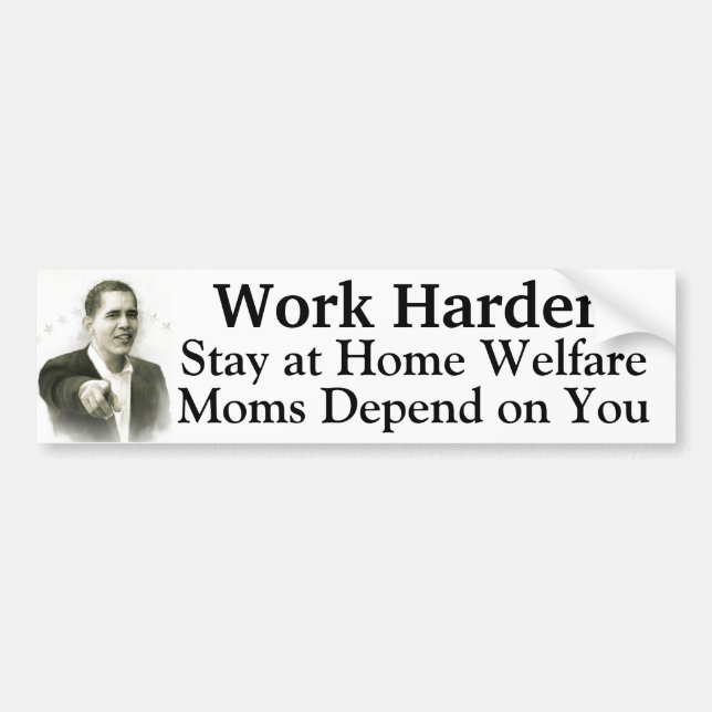 Autocollant De Voiture Des mamans plus dures d'assistance sociale de (Devant)