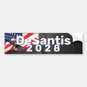 Autocollant De Voiture DeSantis 2028 Drapeau avec Sticker pare-chocs d'ai