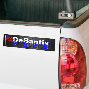 Autocollant De Voiture DeSantis 2028 sur Black Rock Bumper Sticker