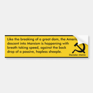Autocollant De Voiture Descente américaine dans le marxisme (Mishin)