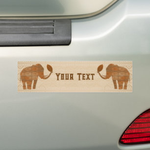 Autocollant De Voiture Design d'art tribal des éléphants