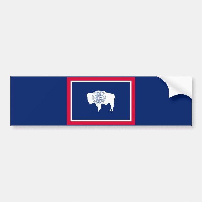Autocollant De Voiture Design du drapeau d'état du Wyoming (Devant)