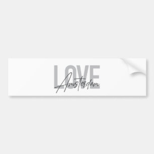 Autocollant De Voiture Design moderne, simple, chic, cool Love Amsterdam