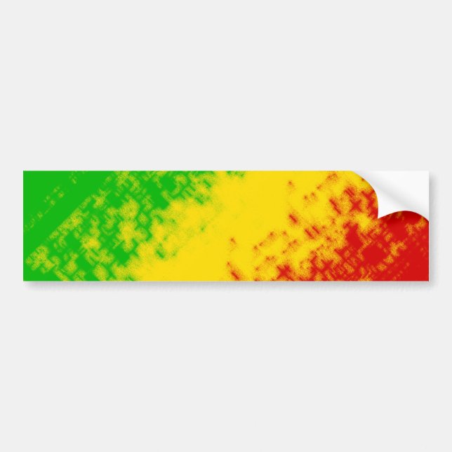 Autocollant De Voiture Design Rasta numérique (Devant)
