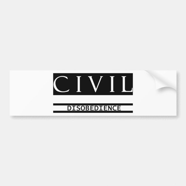 Autocollant De Voiture Désobéissance civile (Devant)