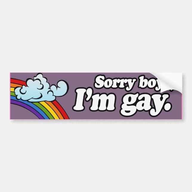 Autocollant De Voiture DÉSOLÉ GARÇONS JE SUIS GAY -.png (Devant)