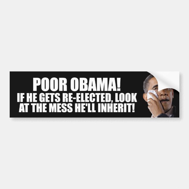 Autocollant De Voiture Désordre de la réélection d'Obama - 2012 (Devant)