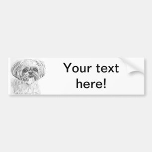 Autocollant De Voiture Dessin de Shih Tzu