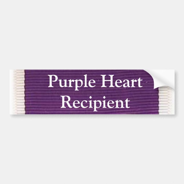 Autocollant De Voiture Destinataire de Purple Heart (Devant)