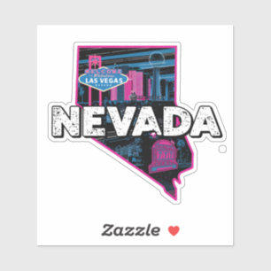 Autocollant de voiture d'état Retro Nevada