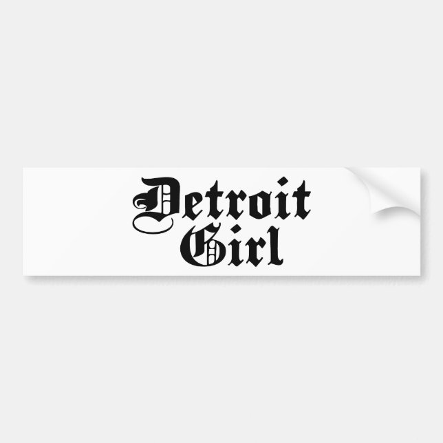 Autocollant De Voiture Detroit Girl (Devant)