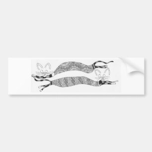 Autocollant De Voiture deux chats