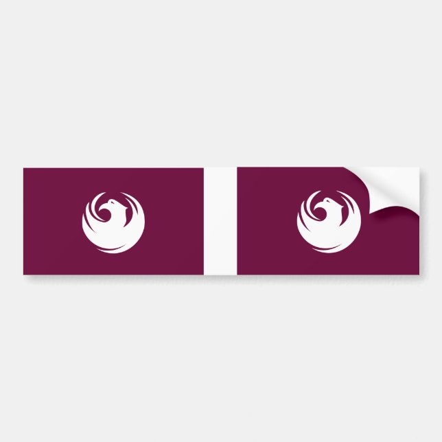 Autocollant De Voiture DEUX drapeaux Phoenix (Devant)