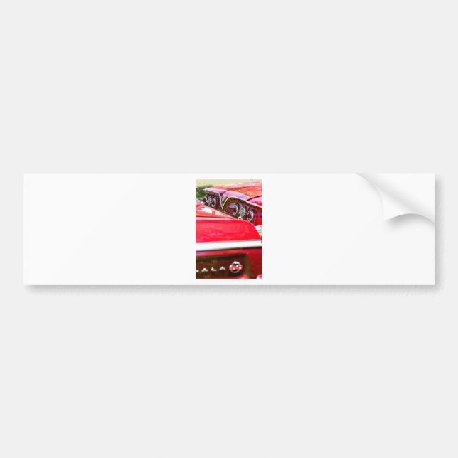Autocollant De Voiture Deux impalas rouges de Chevy avec des lumières (Devant)