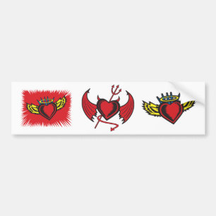 Autocollant De Voiture Devil Heart