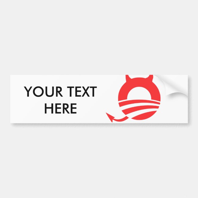 AUTOCOLLANT DE VOITURE DIABLE D'OBAMA (Devant)