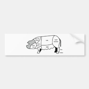Autocollant De Voiture Diagramme de porc
