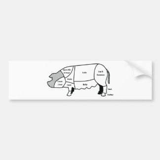 Autocollant De Voiture Diagramme de porc