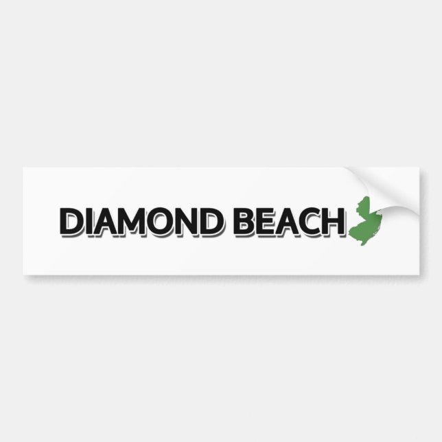 Autocollant De Voiture Diamond Beach, New Jersey (Devant)