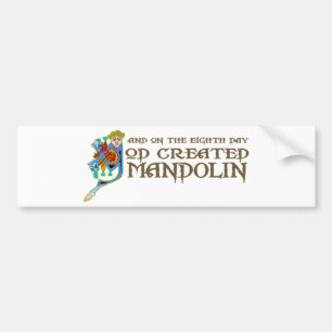 Autocollant De Voiture Dieu a créé la mandoline