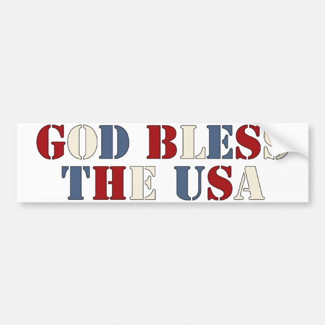 Autocollant De Voiture Dieu bénisse les USA (Devant)